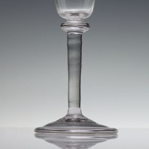 18TH CENTURY BALUSTROID WINE GLASS C1740 - ADDITIONAL PHOTO 3