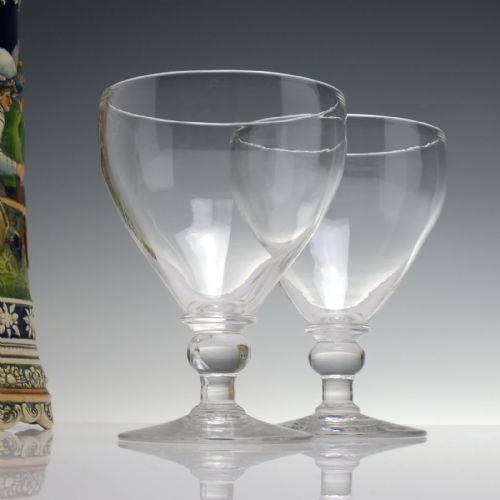 pair of 19th century glass rummers c1860 - CATEGORY: ANTIQUE GLASS - DATED GEORGIAN