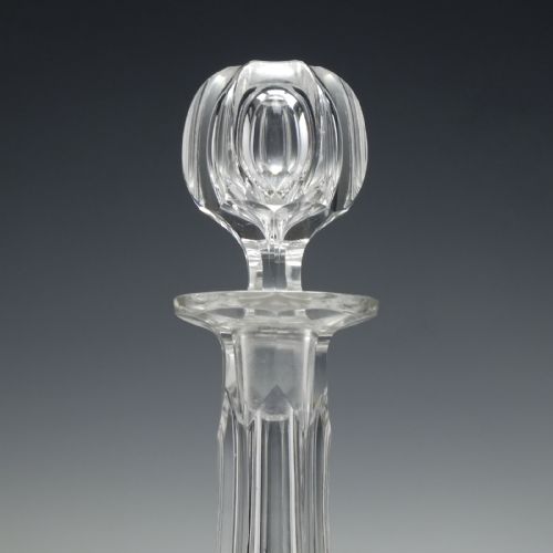 VICTORIAN SHAFT AND GLOBE GLASS DECANTER C1880 - ADDITIONAL PHOTO 2