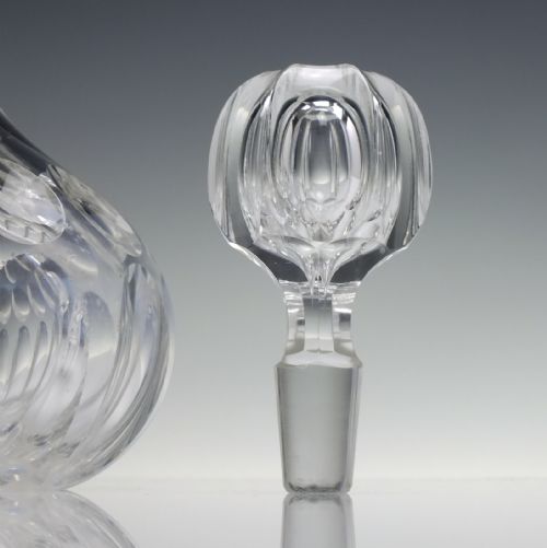 VICTORIAN SHAFT AND GLOBE GLASS DECANTER C1880 - ADDITIONAL PHOTO 6