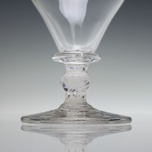 RARE OPAQUE TWIST GLASS RUMMER C1860 - ADDITIONAL PHOTO 2