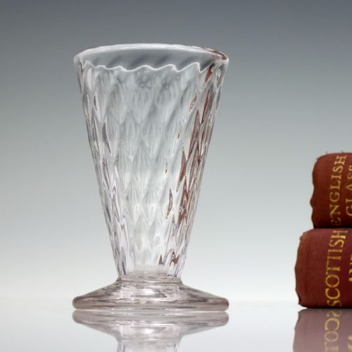 georgian nipt diamond waies jelly glass c1730 - CATEGORY: ANTIQUE GLASS - DATED GEORGIAN