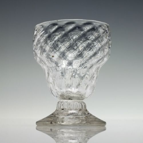 GEORGIAN HONEYCOMB MONTEITH OR BONNET GLASS C1750 - ADDITIONAL PHOTO 1