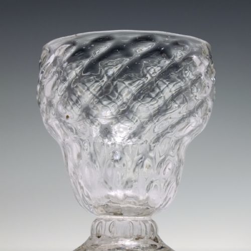 GEORGIAN HONEYCOMB MONTEITH OR BONNET GLASS C1750 - ADDITIONAL PHOTO 2