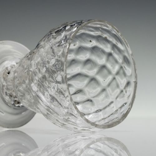 GEORGIAN HONEYCOMB MONTEITH OR BONNET GLASS C1750 - ADDITIONAL PHOTO 4