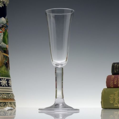 antique 18th century georgian plain stem ale glass c1740 - CATEGORY: ANTIQUE GLASS - DATED GEORGIAN