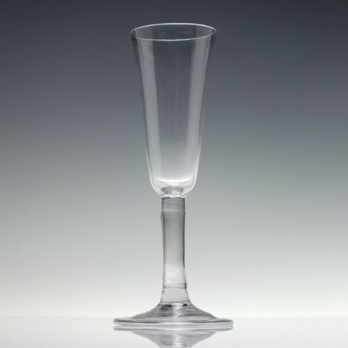 ANTIQUE 18TH CENTURY GEORGIAN PLAIN STEM ALE GLASS C1740 - ADDITIONAL PHOTO 1