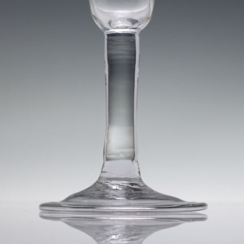 ANTIQUE 18TH CENTURY GEORGIAN PLAIN STEM ALE GLASS C1740 - ADDITIONAL PHOTO 3