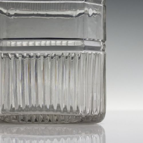 LARGE GEORGIAN FRAMED SQUARE GLASS DECANTER C1820 - ADDITIONAL PHOTO 6