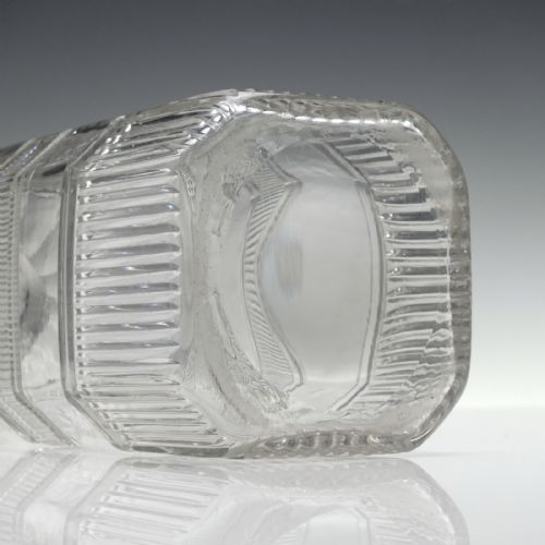 LARGE GEORGIAN FRAMED SQUARE GLASS DECANTER C1820 - ADDITIONAL PHOTO 9