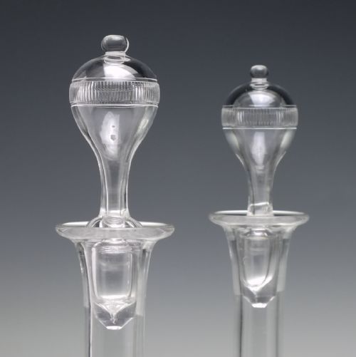 PAIR THOMAS WEBB SONS GLASS AMPHORA DECANTERS OCT 19TH 1867 - ADDITIONAL PHOTO 7