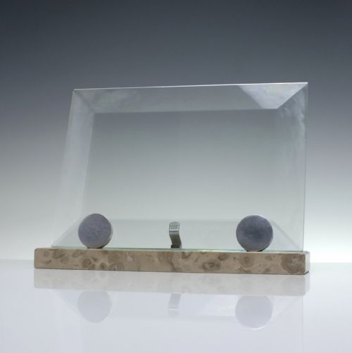 ORIGINAL ART DECO MARBLE GLASS PHOTO FRAME C1930 - ADDITIONAL PHOTO 1
