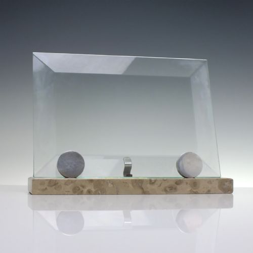 ORIGINAL ART DECO MARBLE GLASS PHOTO FRAME C1930 - ADDITIONAL PHOTO 2