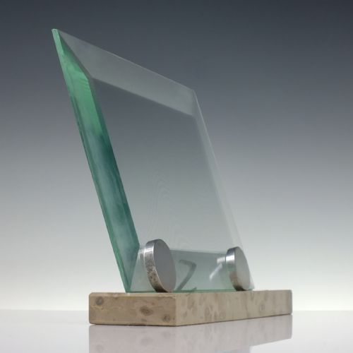 ORIGINAL ART DECO MARBLE GLASS PHOTO FRAME C1930 - ADDITIONAL PHOTO 4