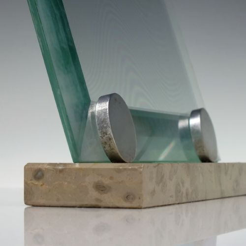 ORIGINAL ART DECO MARBLE GLASS PHOTO FRAME C1930 - ADDITIONAL PHOTO 5