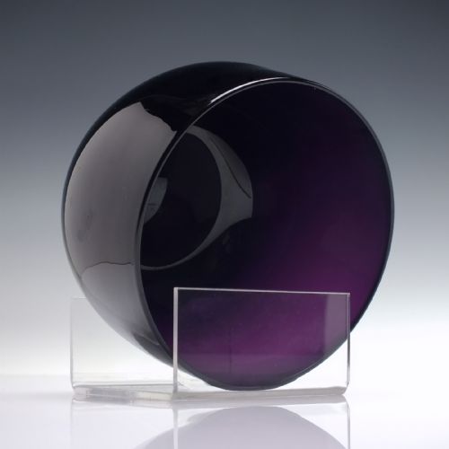 19TH CENTURY AMETHYST GLASS FINGER BOWL C1830 - ADDITIONAL PHOTO 2