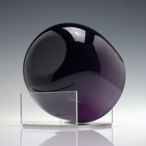 19TH CENTURY AMETHYST GLASS FINGER BOWL C1830 - ADDITIONAL PHOTO 4