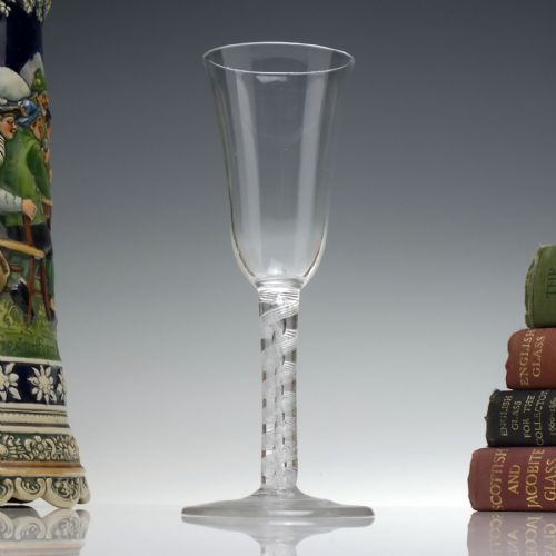 antique georgian opaque twist ale glass c1760 - CATEGORY: ANTIQUE GLASS - DATED GEORGIAN