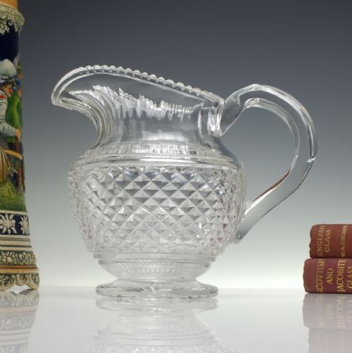 antique 19th century cut glass water jug c1820 - CATEGORY: ANTIQUE GLASS - DATED GEORGIAN