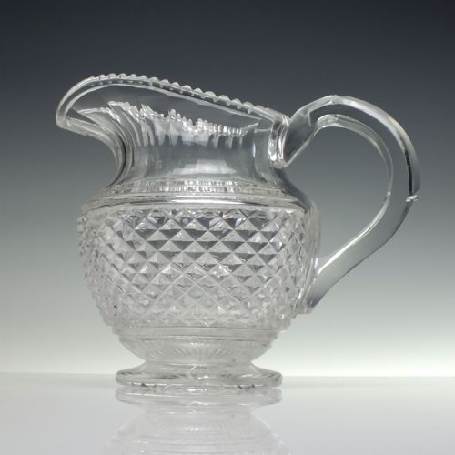 ANTIQUE 19TH CENTURY CUT GLASS WATER JUG C1820 - ADDITIONAL PHOTO 1