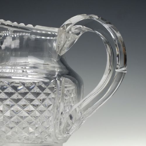 ANTIQUE 19TH CENTURY CUT GLASS WATER JUG C1820 - ADDITIONAL PHOTO 3