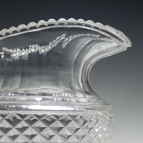 ANTIQUE 19TH CENTURY CUT GLASS WATER JUG C1820 - ADDITIONAL PHOTO 5