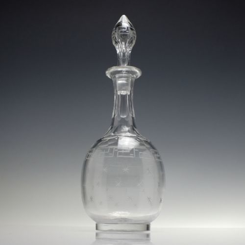THREE VICTORIAN ENGRAVED DECANTERS IN SOLID SILVER FRAME 1872 - ADDITIONAL PHOTO 3