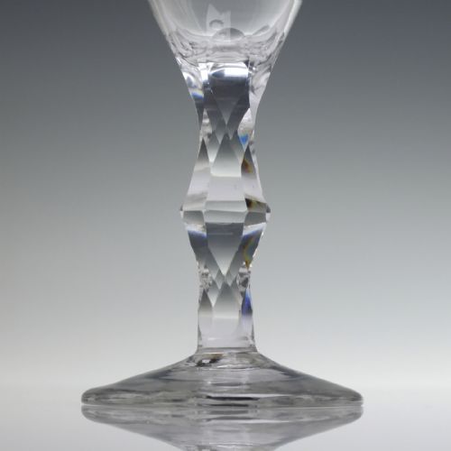 GEORGIAN FACET CUT WINE GLASS C1780 - ADDITIONAL PHOTO 2