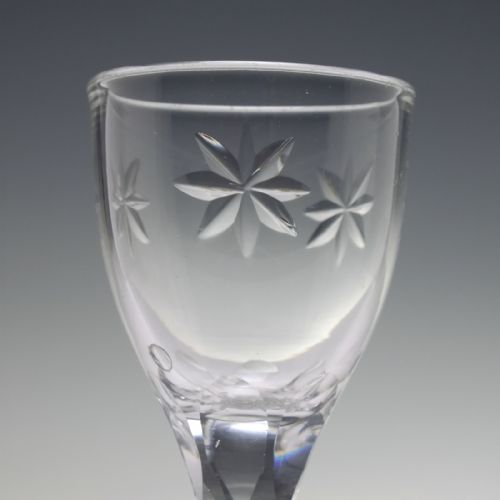 GEORGIAN FACET CUT WINE GLASS C1780 - ADDITIONAL PHOTO 3