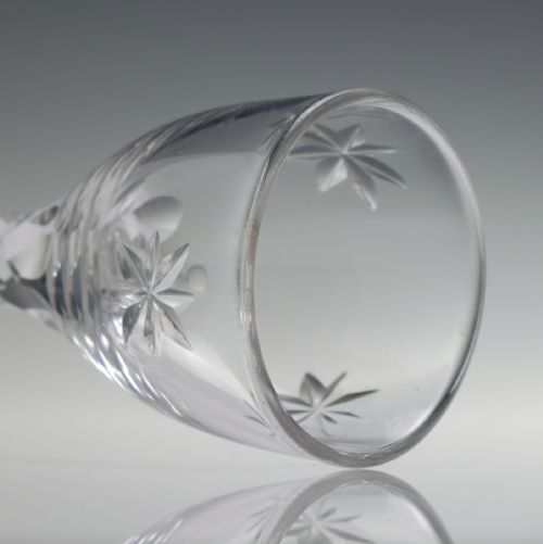 GEORGIAN FACET CUT WINE GLASS C1780 - ADDITIONAL PHOTO 4