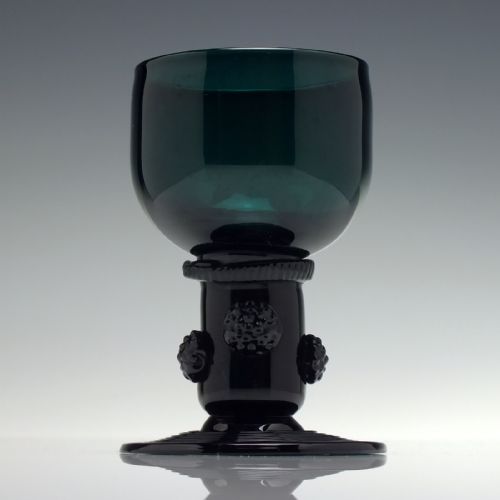 antique georgian green wine glass c1820 - CATEGORY: ANTIQUE GLASS - DATED GEORGIAN