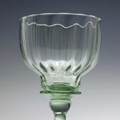 SIX RARE ANTIQUE RICHARDSON APPLE GREEN WINE GLASSES C1840 - ADDITIONAL PHOTO 4