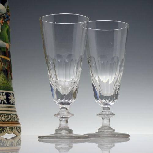 pair antique 19th century regency ale glasses c1820 - CATEGORY: ANTIQUE GLASS - DATED GEORGIAN