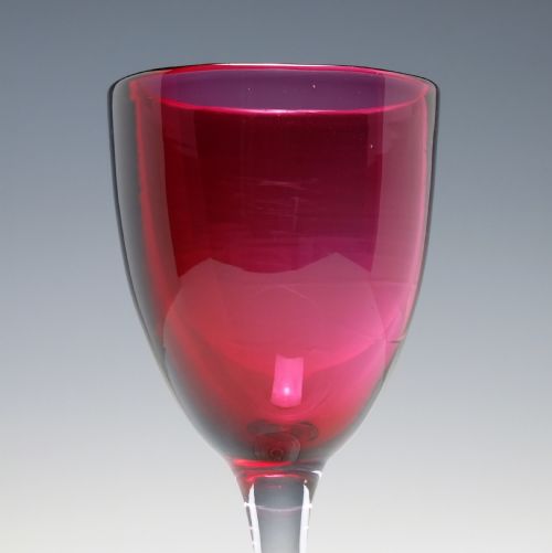 SET OF SIX 19TH CENTURY CRANBERRY WINE GLASSES C1880 - ADDITIONAL PHOTO 4