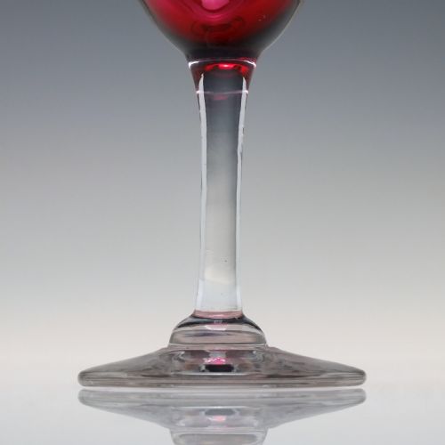 SET OF SIX 19TH CENTURY CRANBERRY WINE GLASSES C1880 - ADDITIONAL PHOTO 5
