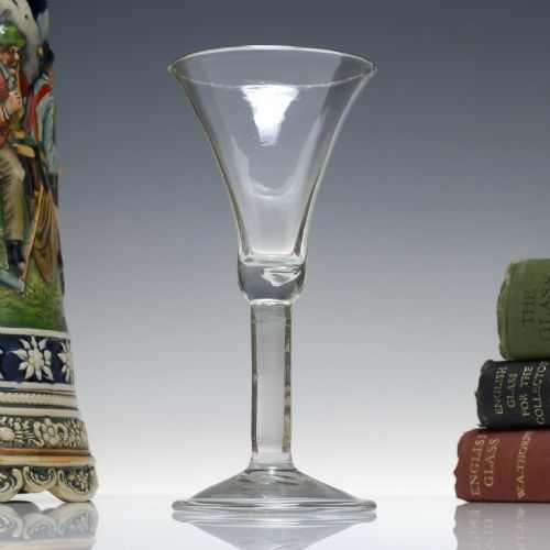 georgian plain stem bello bowl wine glass c1745 - CATEGORY: ANTIQUE GLASS - DATED GEORGIAN