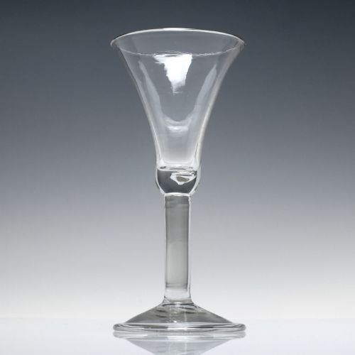 GEORGIAN PLAIN STEM BELLO BOWL WINE GLASS C1745 - ADDITIONAL PHOTO 1