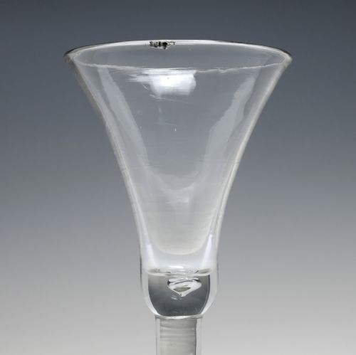 GEORGIAN PLAIN STEM BELLO BOWL WINE GLASS C1745 - ADDITIONAL PHOTO 2