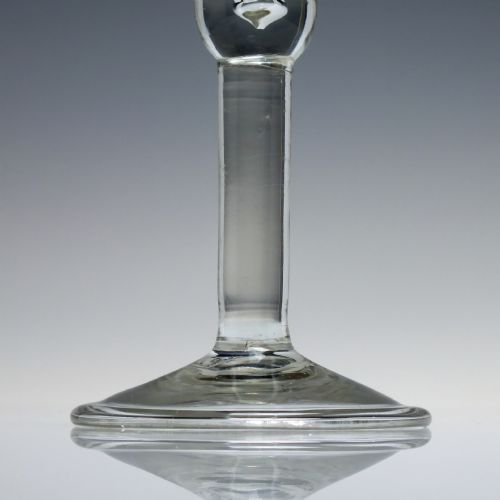 GEORGIAN PLAIN STEM BELLO BOWL WINE GLASS C1745 - ADDITIONAL PHOTO 3