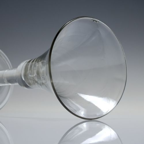 GEORGIAN PLAIN STEM BELLO BOWL WINE GLASS C1745 - ADDITIONAL PHOTO 4