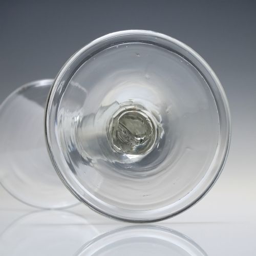 GEORGIAN PLAIN STEM BELLO BOWL WINE GLASS C1745 - ADDITIONAL PHOTO 5