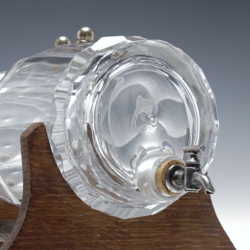 LARGE ANTIQUE VICTORIAN DOUBLE COMPARTMENT GLASS SPIRIT BARRELL C1880 - ADDITIONAL PHOTO 3