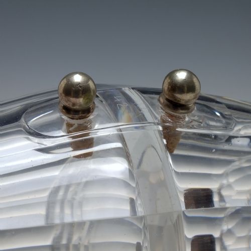 LARGE ANTIQUE VICTORIAN DOUBLE COMPARTMENT GLASS SPIRIT BARRELL C1880 - ADDITIONAL PHOTO 4
