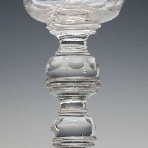 18TH CENTURY FACET CUT BOHEMIAN GOBLET C1730 - ADDITIONAL PHOTO 2