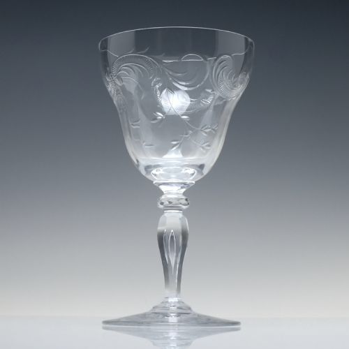 A RARE SET OF SIX 19TH CENTURY STEVENS WILLIAMS GLASS GOBLETS C1890 - ADDITIONAL PHOTO 1