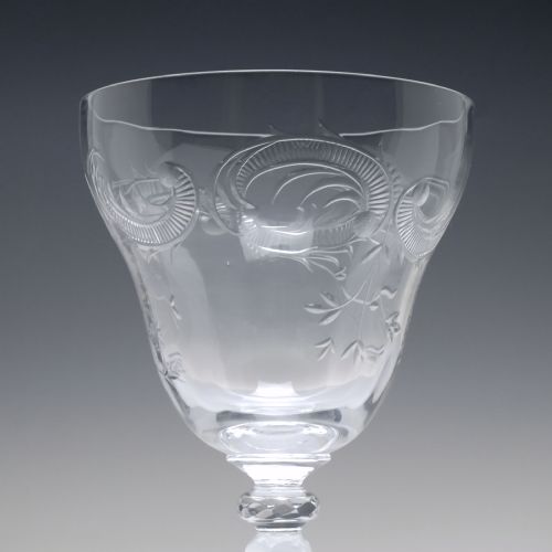 A RARE SET OF SIX 19TH CENTURY STEVENS WILLIAMS GLASS GOBLETS C1890 - ADDITIONAL PHOTO 2