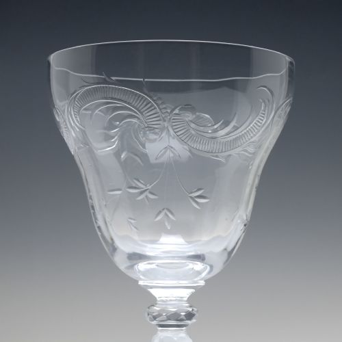 A RARE SET OF SIX 19TH CENTURY STEVENS WILLIAMS GLASS GOBLETS C1890 - ADDITIONAL PHOTO 3