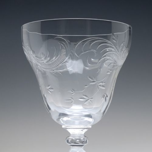 A RARE SET OF SIX 19TH CENTURY STEVENS WILLIAMS GLASS GOBLETS C1890 - ADDITIONAL PHOTO 4