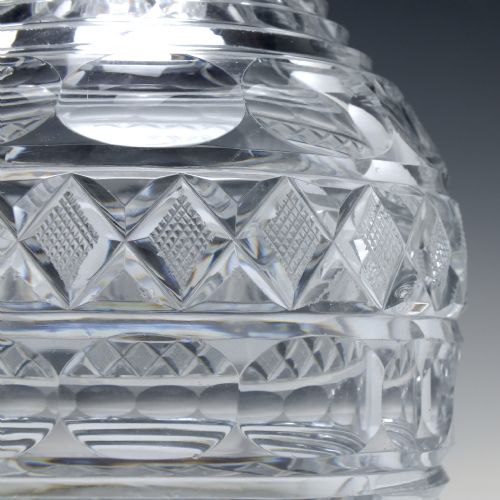 PAIR OF LARGE GEORGIAN BROADBASED TAPER CUT GLASS DECANTER C1815 - ADDITIONAL PHOTO 9