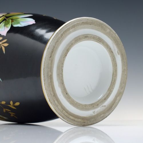 LARGE VICTORIAN HAND PAINTED WILD ROSE PORCELAIN VASE C1880 - ADDITIONAL PHOTO 10